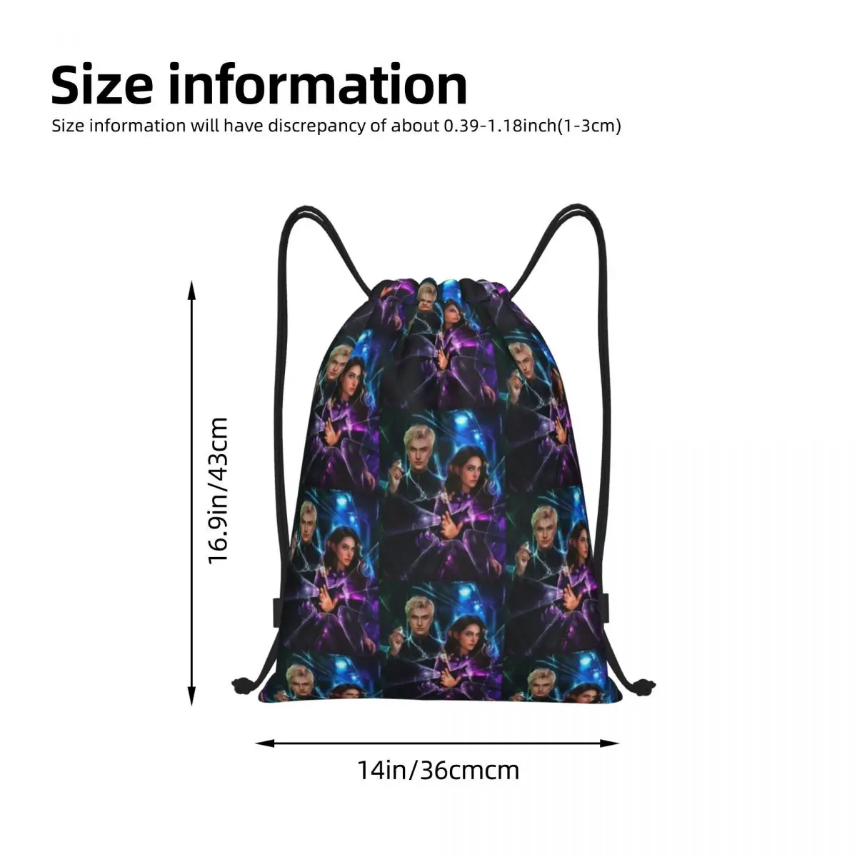 Custom Aaron Warner Drawstring Pocket Backpack New Travel Fitness Sports Large Capacity Waterproof Backpack