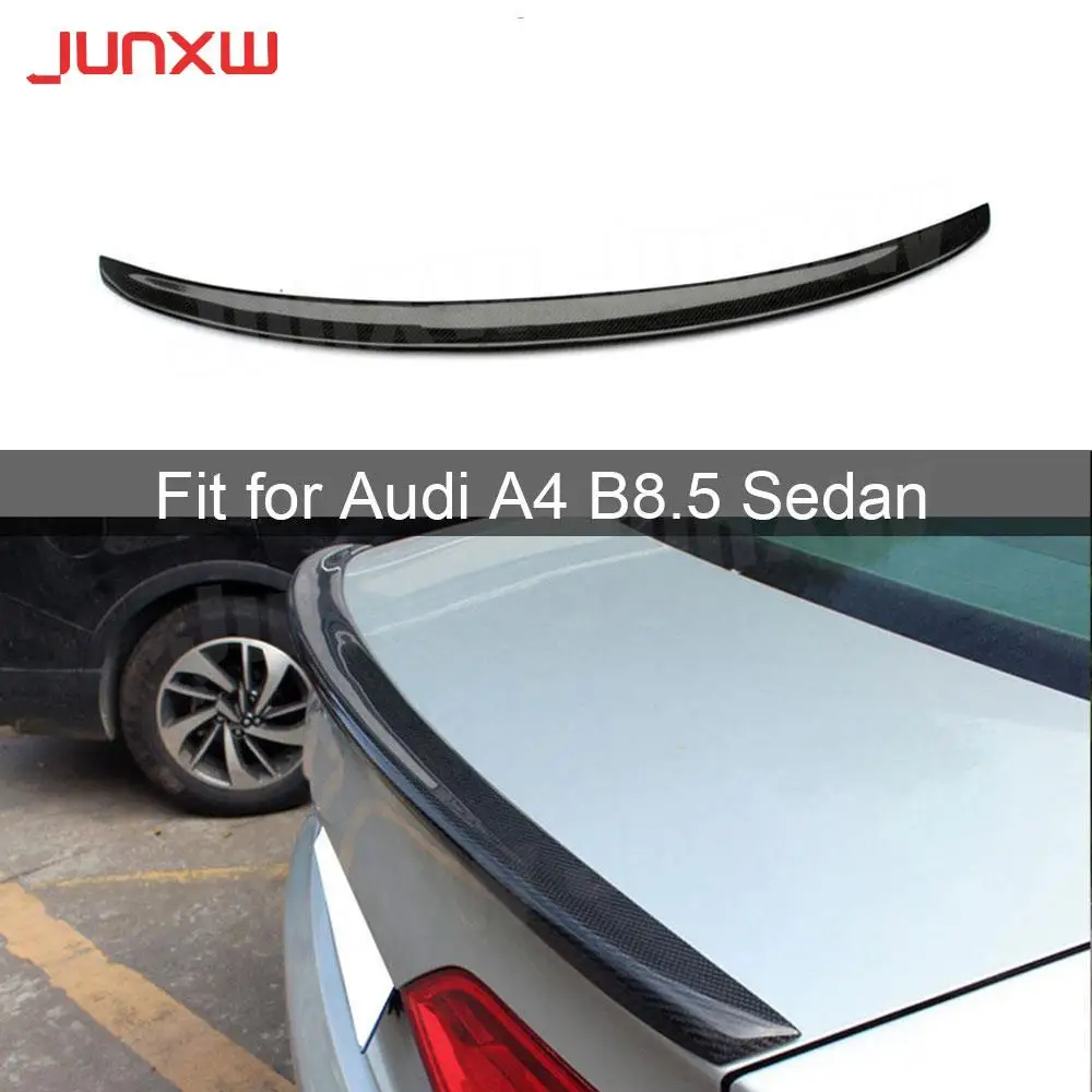 

Carbon Fiber Rear Boot Spoiler Trunk Trim Wings for Audi A4 B8.5 Sedan 2013-2016 FRP Body Kits Cars Accessories