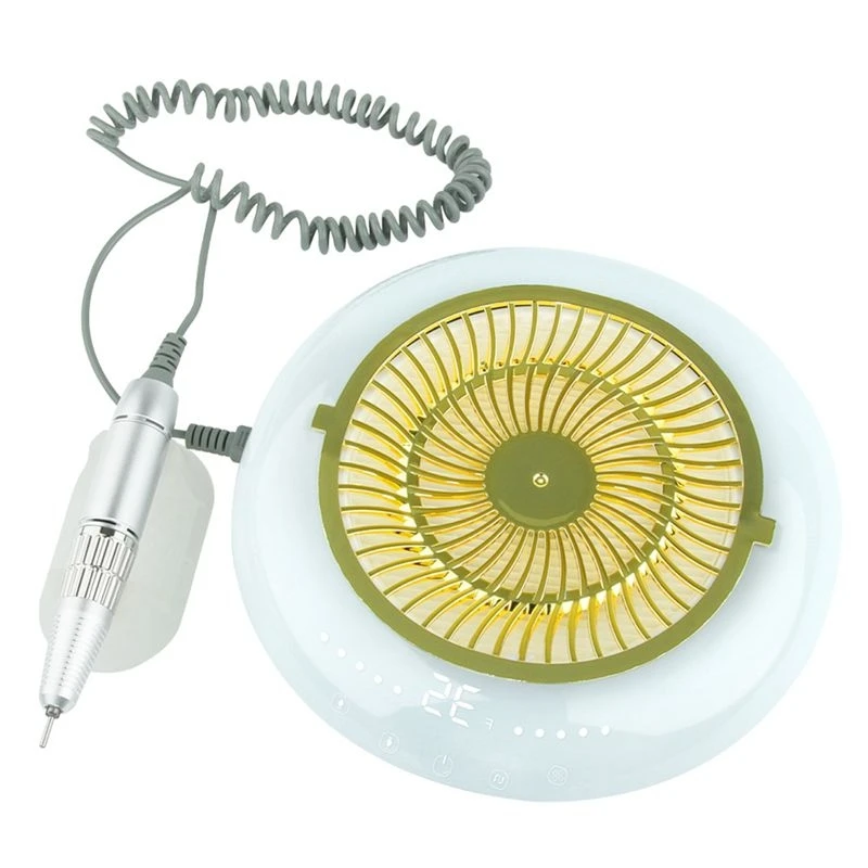 A27U Upgraded 35000 RPM Nail Drill Machine With Vacuum Cleaner Reusable Filter Strong Nail Dust Collector Manicure Drill US Plug