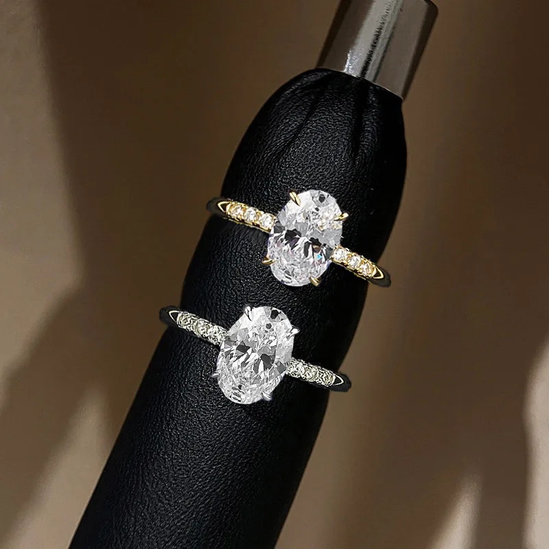 

Новое серебряное кольцо S925 в минималистском европейском и американском стиле Ins 6*9 мм, кольцо с голубиным яйцом, штабелируемые и подходящие ювелирные изделия