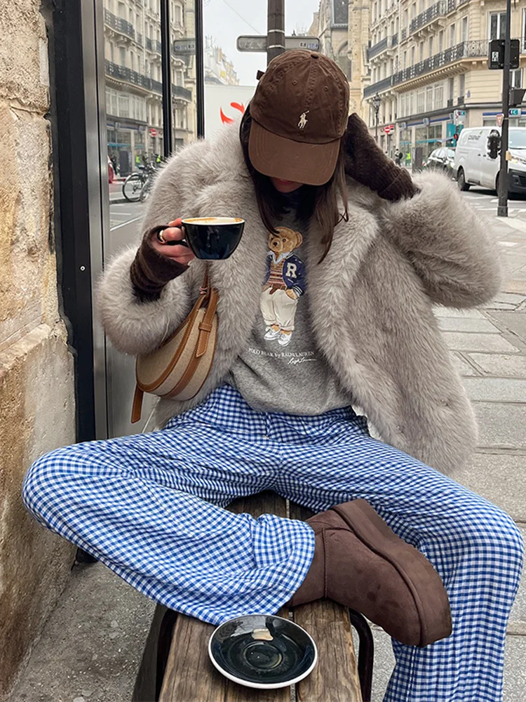 Veste courte en fausse fourrure pour femmes, manteaux épais, chauds et doux, manches longues, manteau d'hiver décontracté, nouveaux vêtements d'extérieur, 2025
