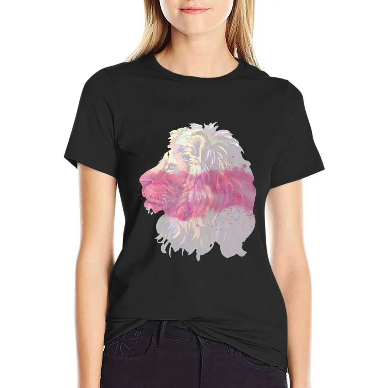 

Lion 〞 Paint Splashes T-Shirt quick-drying new edition oversized tight shirts for Women