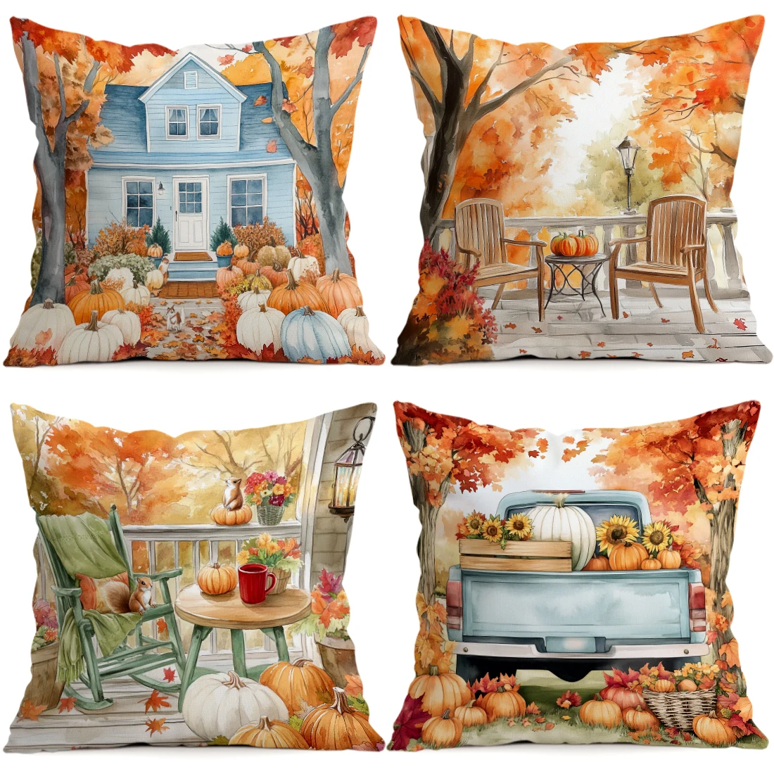 Autumn Landscape Pillowcase Printed Polyester 40/45/50cm Throw Pillowcover Decorative Sofa Cushion Pillowslip Home Decor