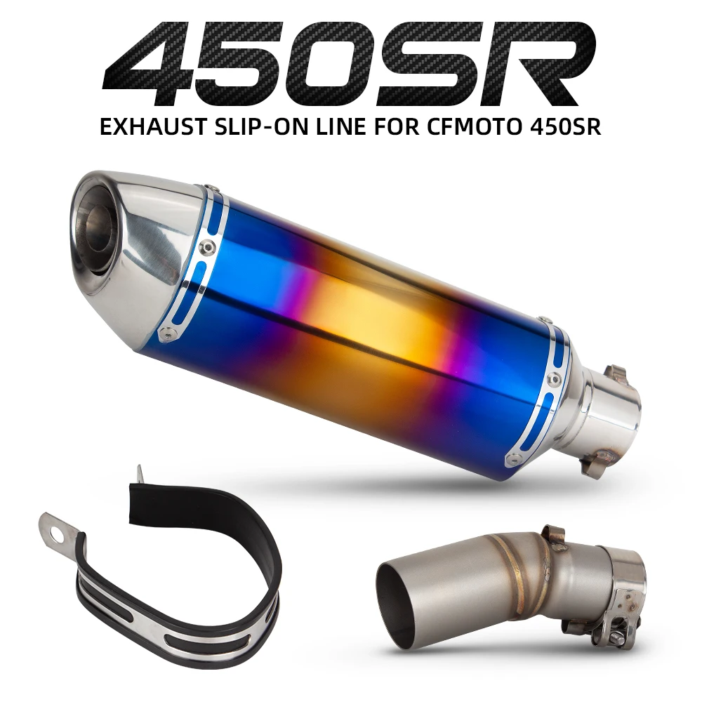

Moto exhaust Slip on Line R77 Muffler For CF MOTO 450SR 450SS 450NK 450 SR SS NK 2022-2026 Motorcycle exhaust pipe racing kit