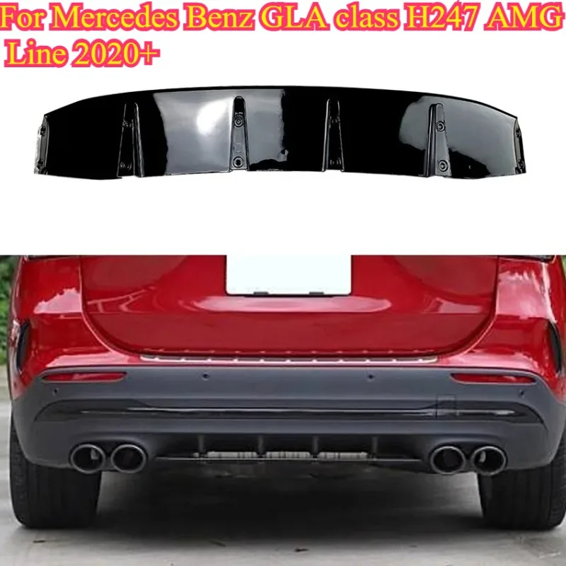 

Car Rear Bumper Diffuser Lip for Mercedes Benz GLA-Class H247 AMG Line 2020 2021 2022 2023 Spoiler Canards Splitter Protector