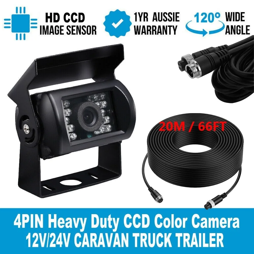 

Lastbus 4PIN Metal case Rear Side View Camera For Truck RV IR 18 LEDs Night Vision Waterproof And 20m/66ft Extension Cable
