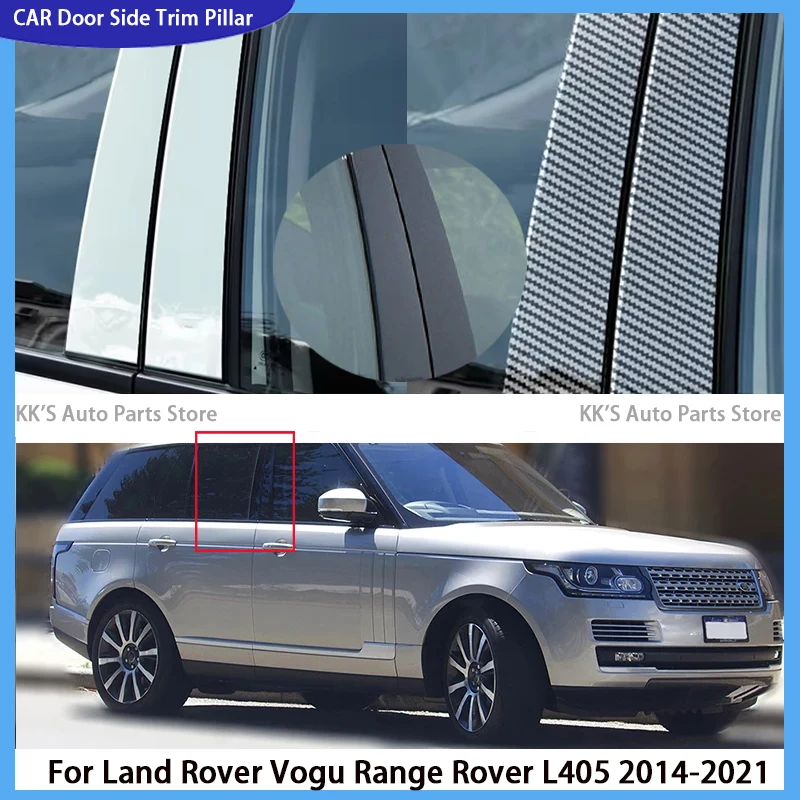 

Fit For Land Rover Vogu Range Rover L405 2014-2021 Gloss Black Pillar Posts Door Window Trim Cover Column B C Sticker Decoration