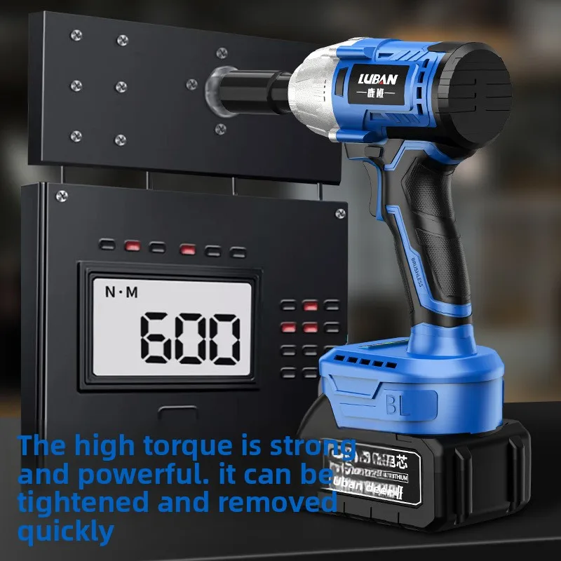 

Electric wrench large torque brushless impact air cannon rechargeable shelving heavy duty auto repair wholesale