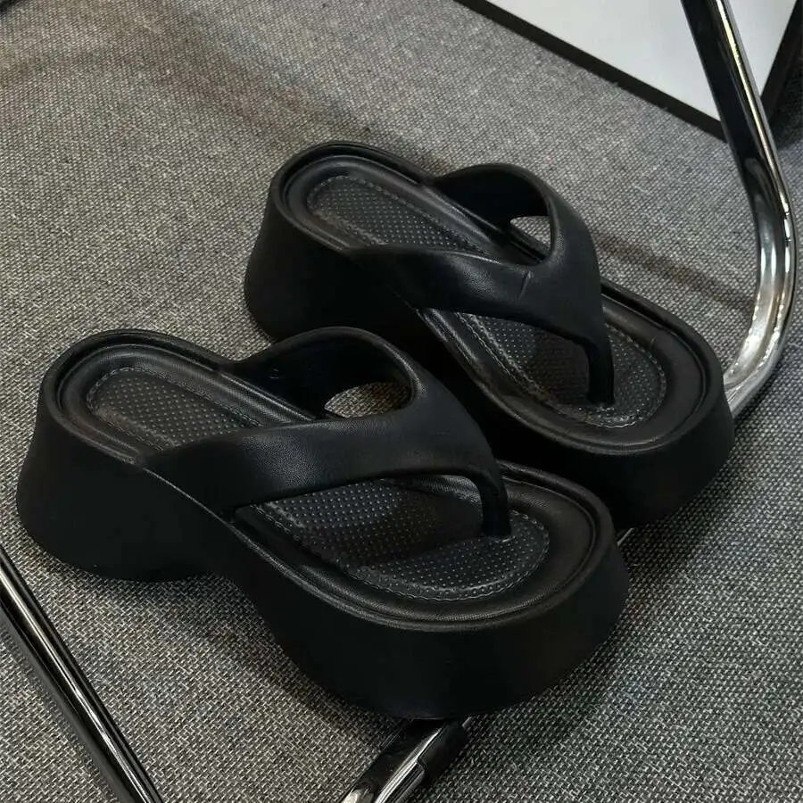 Sommer Flip-Flops Frauen Plattform Flache Ferse Gleitet Schuhe Weiche EVA Paar Outdoor Moderne Hausschuhe Strand Casual Flip-Flops