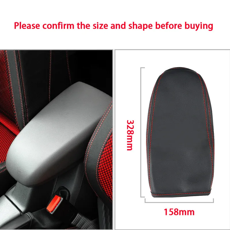 Car Styling Microfiber Leather Interior Accessories Center Control Armrest Box Cover Protection Trim For Ford Focus 2007