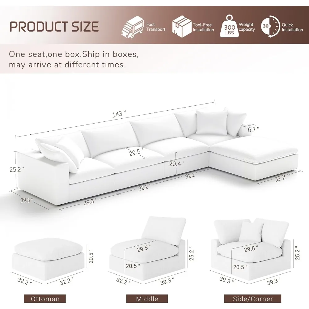 Cloud Modular Sectional Sofa,143