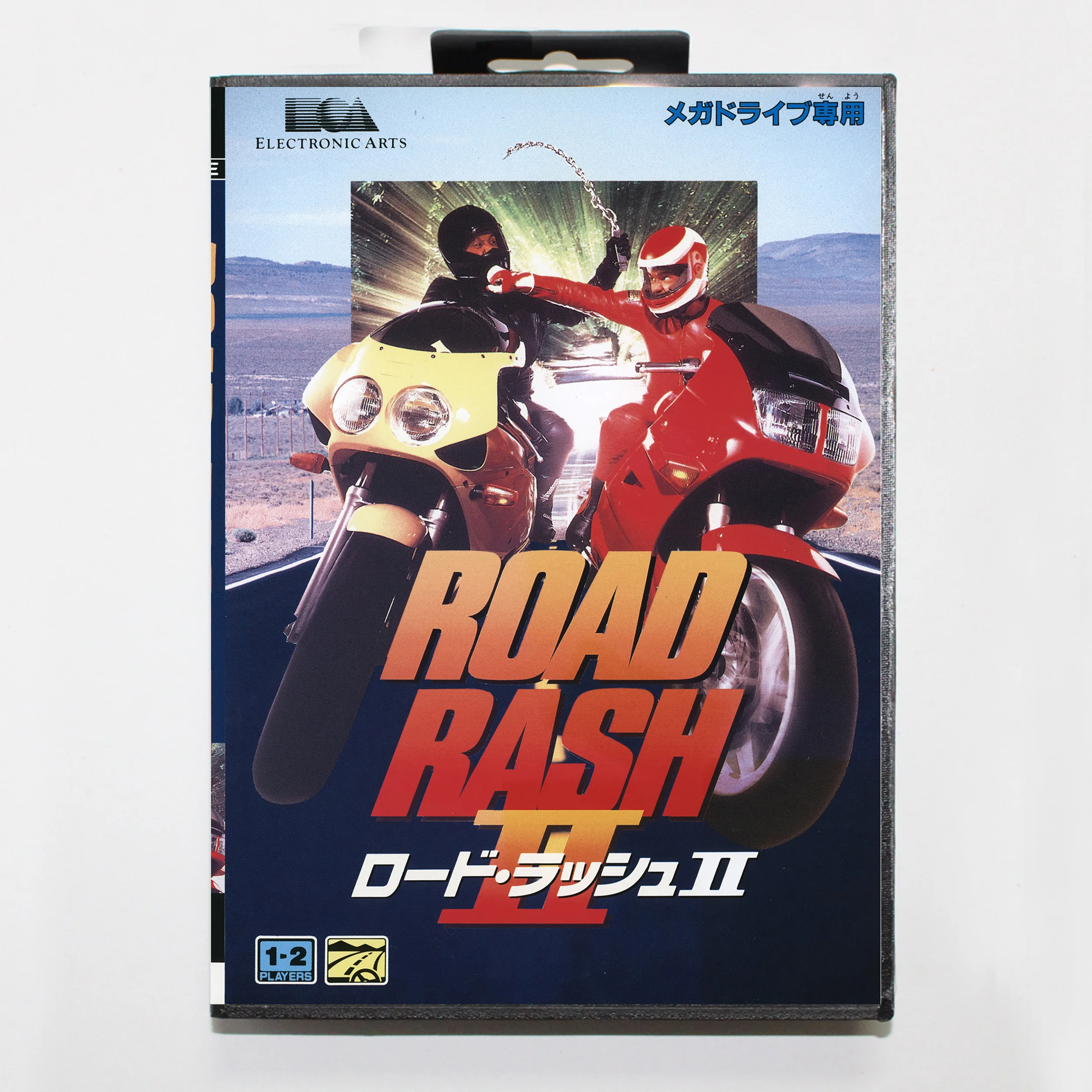 การ์ดเกม Road rash 2พร้อมกล่องขายปลีก16bit รถเข็น MD สำหรับ Sega MEGA drive/ ระบบกำเนิด