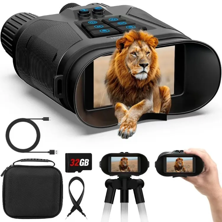 

3-Inch screen high definition 4K night vision camera equipment Infrared 8x zoom 4K night vision binoculars camping hunting trips