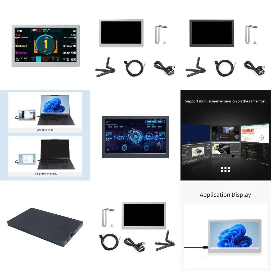 

C7AB 7Inch Side Monitors 1024x600 Resolution IPS Display Screen Horizontal Vertical