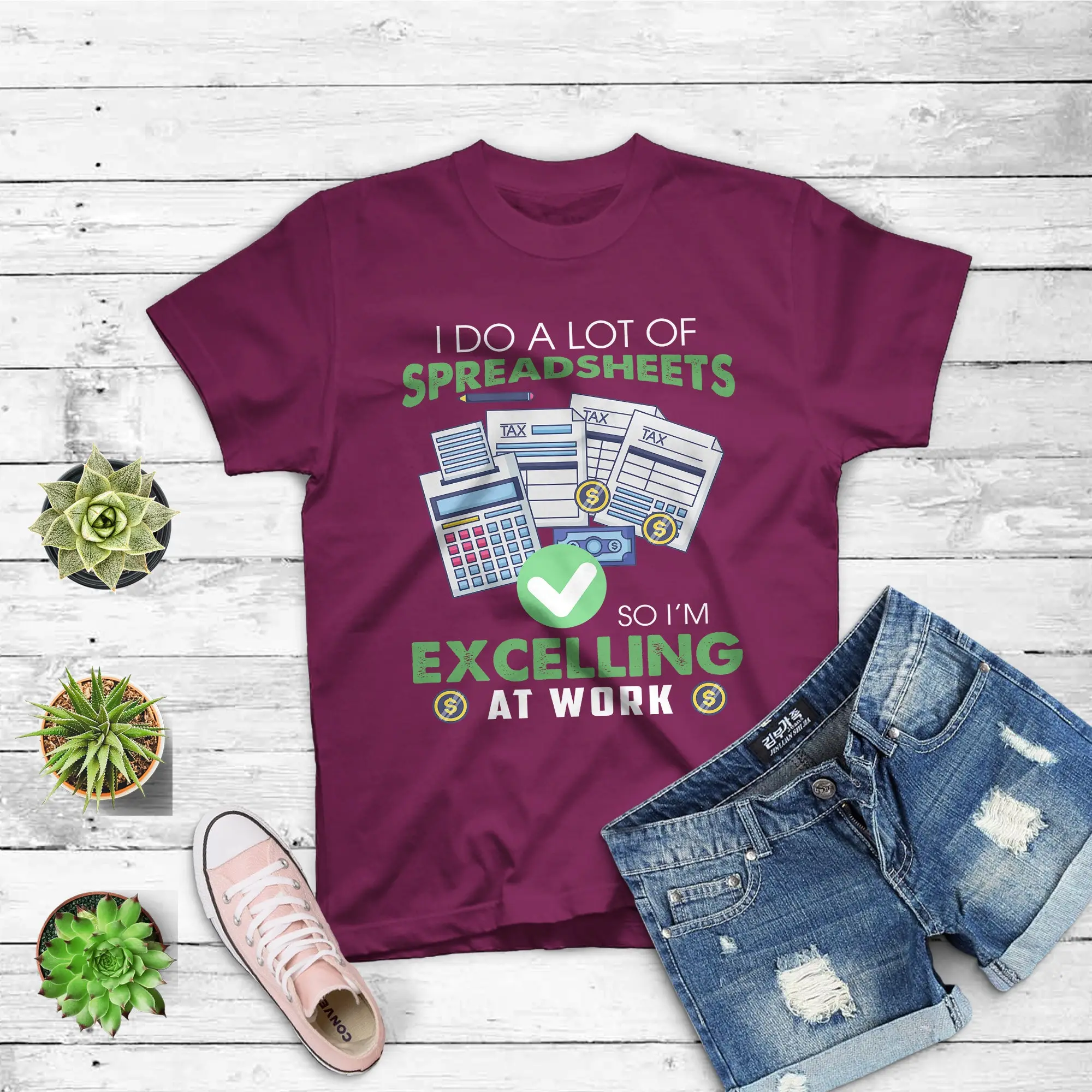 I Do A Lot Of Spreadsheets Funny Accountant T shirt