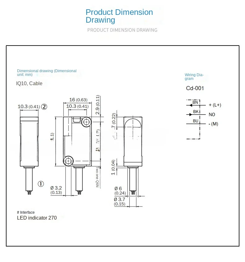 Original and genuine inductive proximity sensor IQ10-03BNSKW2S 1055450 NPN