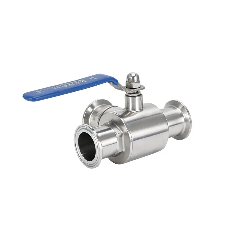 SS304 Stainless Steel Sanitary 3 Way Ball Valve Ferrule Type Fit 1.5\