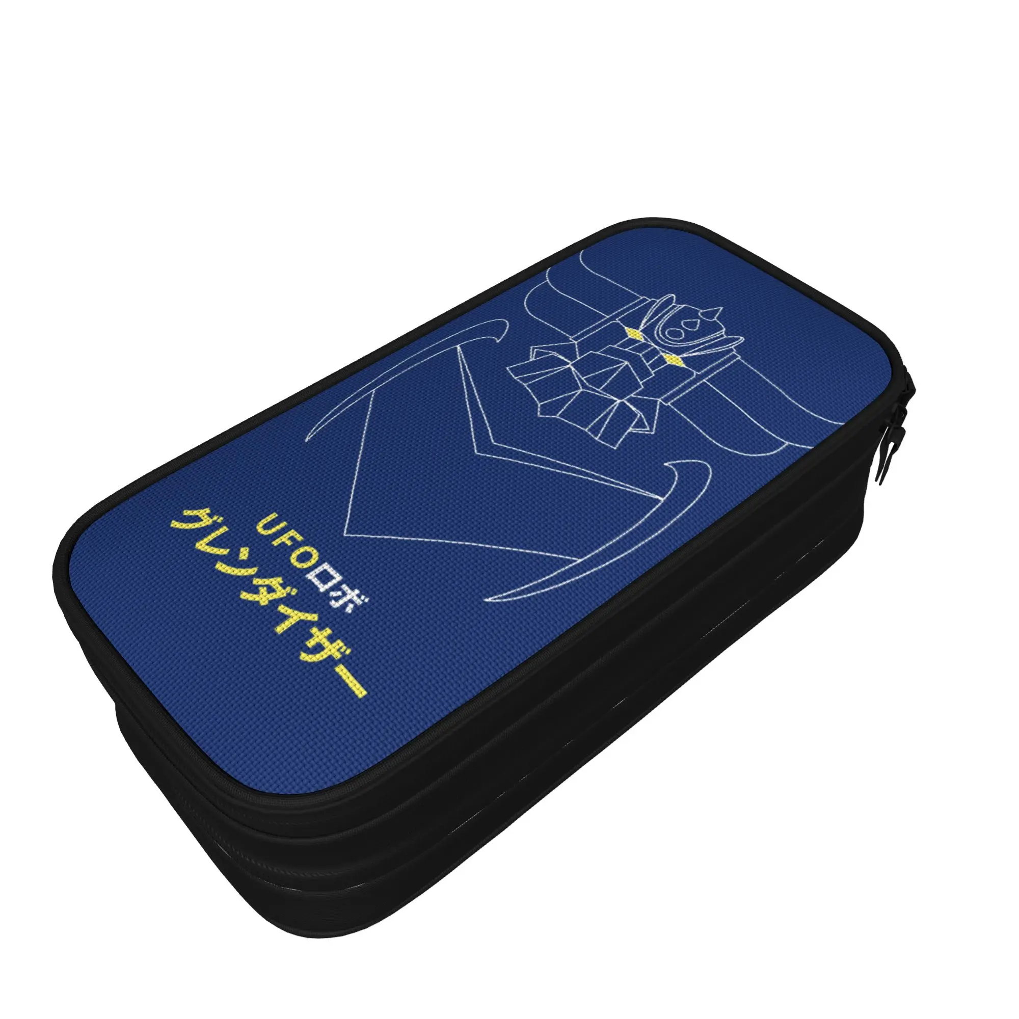 Grendizer Outline Version UFO Robot Grendizer Pencil Cases    Pen Box Bag Student Big School Supplies Cosmetic Pencil Pouch