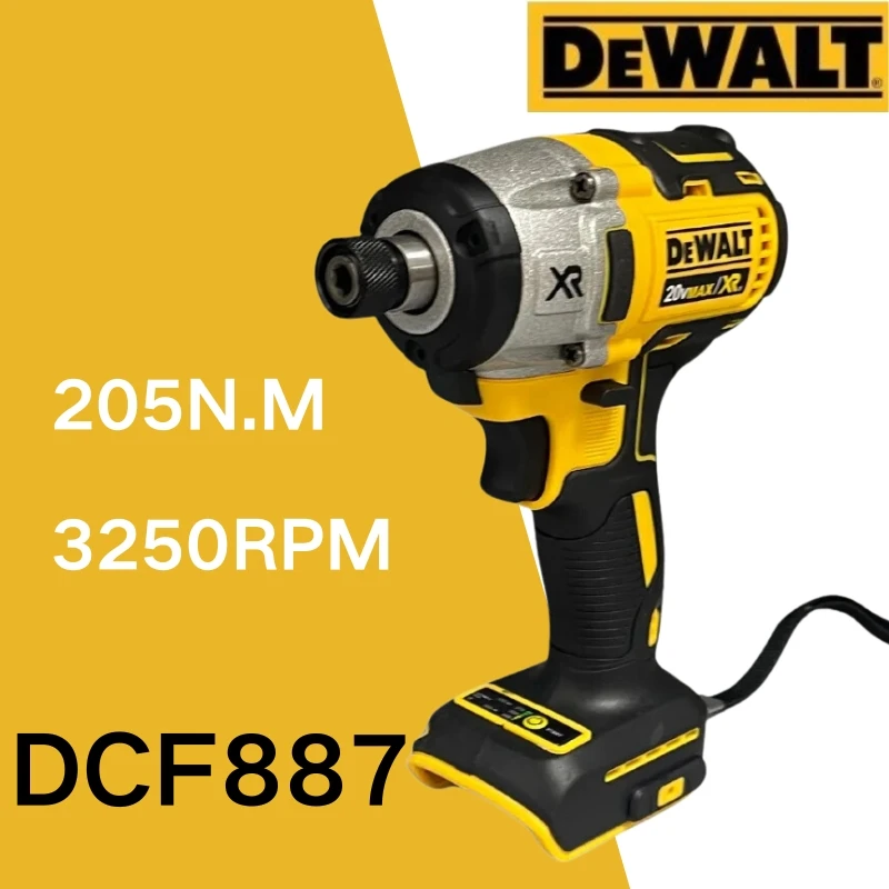 DEWALT 무선 전동 드릴 공구, 임팩트 드라이버, 20V, 브러시리스 모터 전동 공구, DCF887 