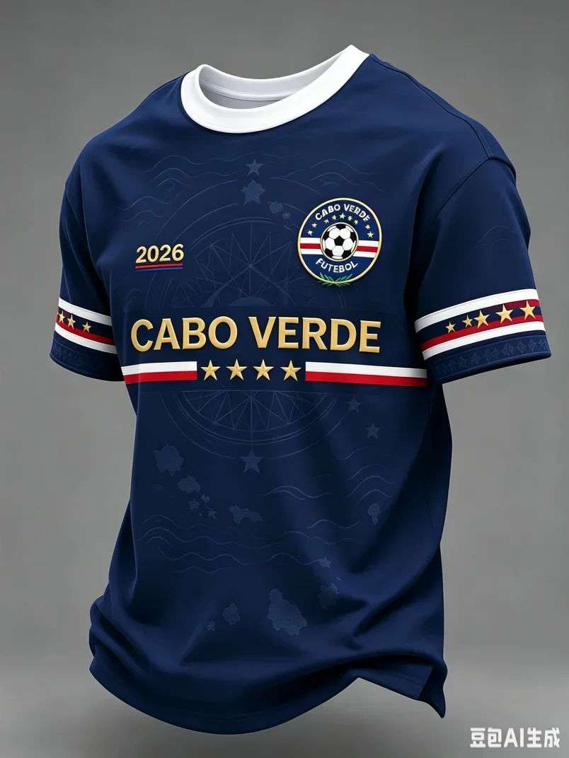 2026 Cape Verde Football Team Jersey Men's Short Sleeve 3D Printed T-Shirt Sport Shirt Women's T-Shirt Top Harajuku Streetwear