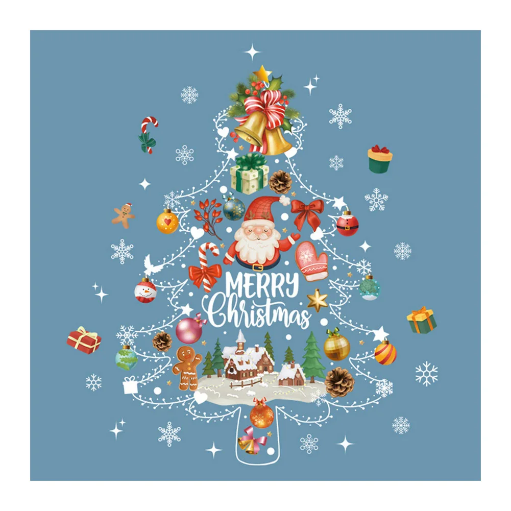Festive Tree Sticker Christmas Window Sticker Removable Window Sticker Easy Installation Sticker Festive Decoration
