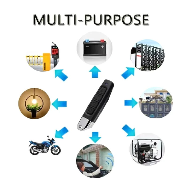 【58% OFF】5PCS 433Mhz Garage Door Remote Control Wireless Cloning And Learning Transmitter For Automatic Door Systems