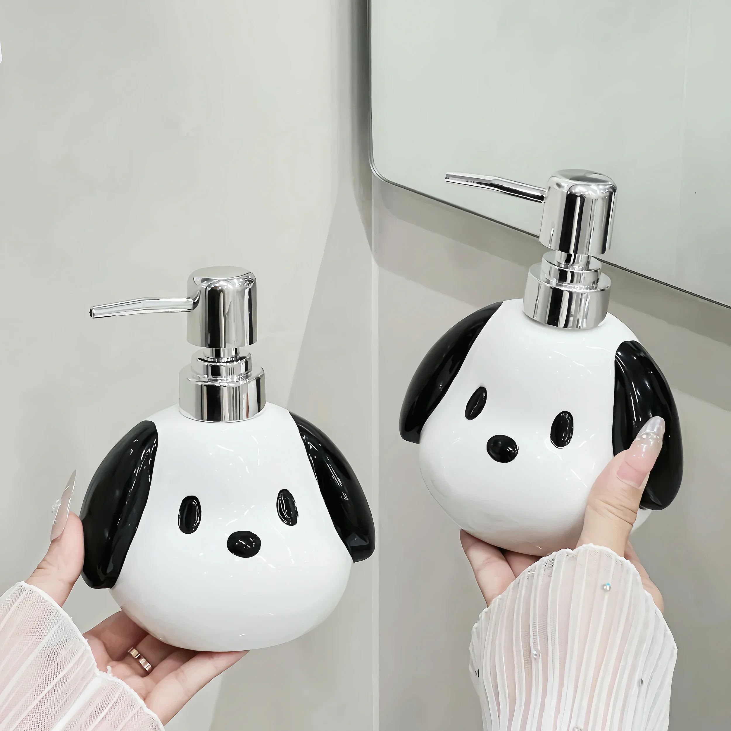 

shower gel shampoo bottle soap dispenser Large capacity ceramic creative press type lotion bottle hand sanitizer bottle