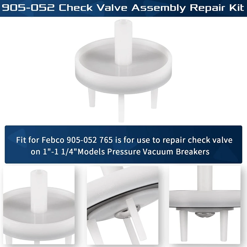 Check Valve Assembly Repair Kit 905-052 765 765 Pressure Vacuum Breakers For Febco-1Inch & 1 1/4Inch Model