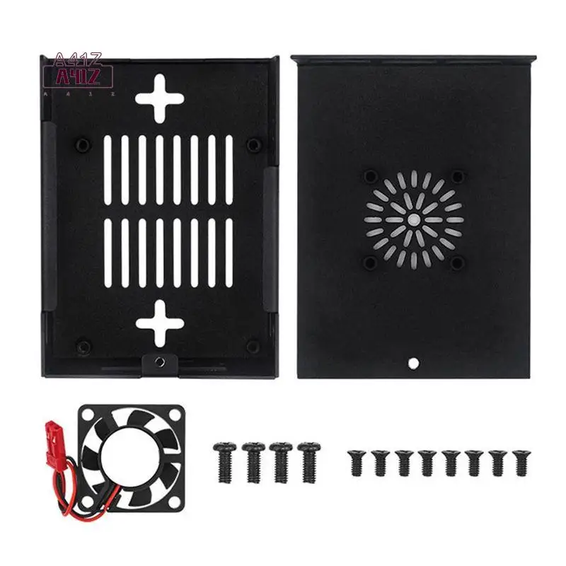 A41Z-For Orange Pi 5Max Metal Shell Fan Heat Sink Protective Case Sturdy And Durable