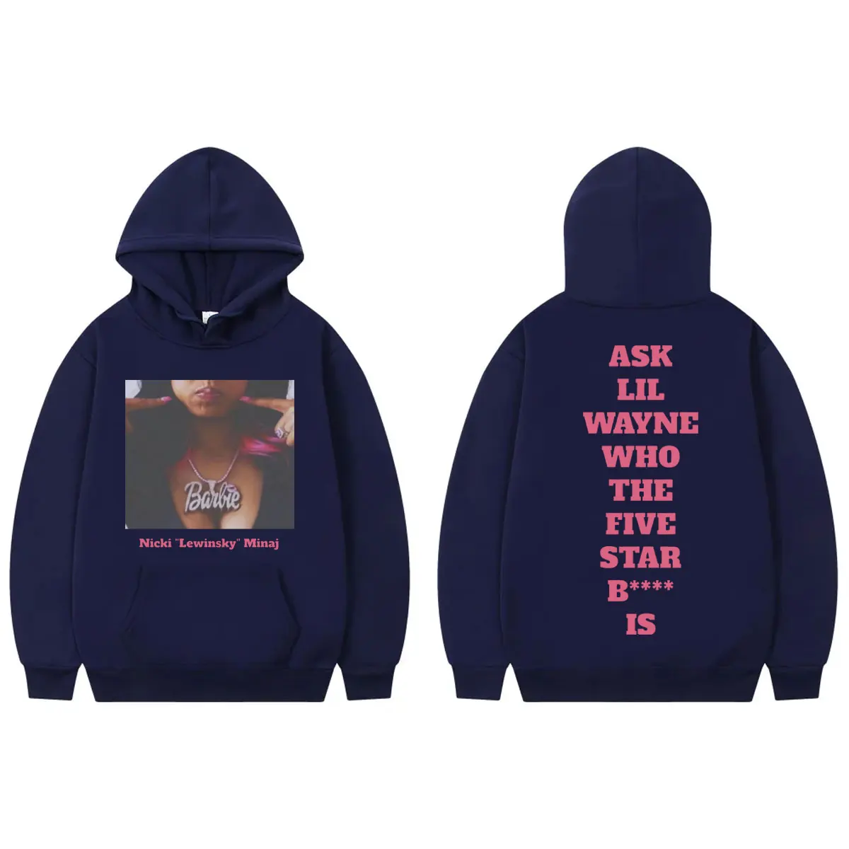 Rapper Nicki Minai Graphic Hoodie Men Women Hip Hop Vintage Hooded Sweatshirt Autumn Winter Fashion Casual Long Sleeve Pullovers