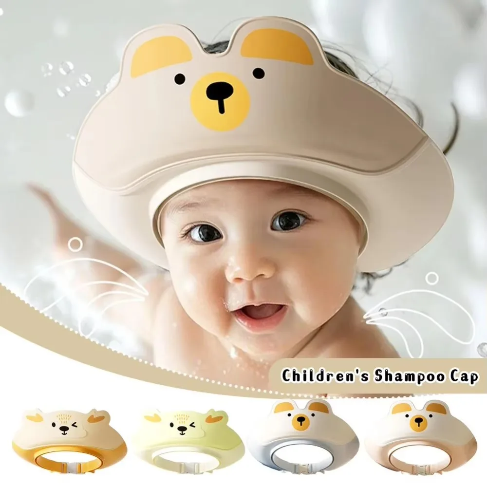 

Adjustable Waterproof Baby Bath Hat Soft Inner Ring Face Protection Shampoo Cap Ear Protection Bathing Safe