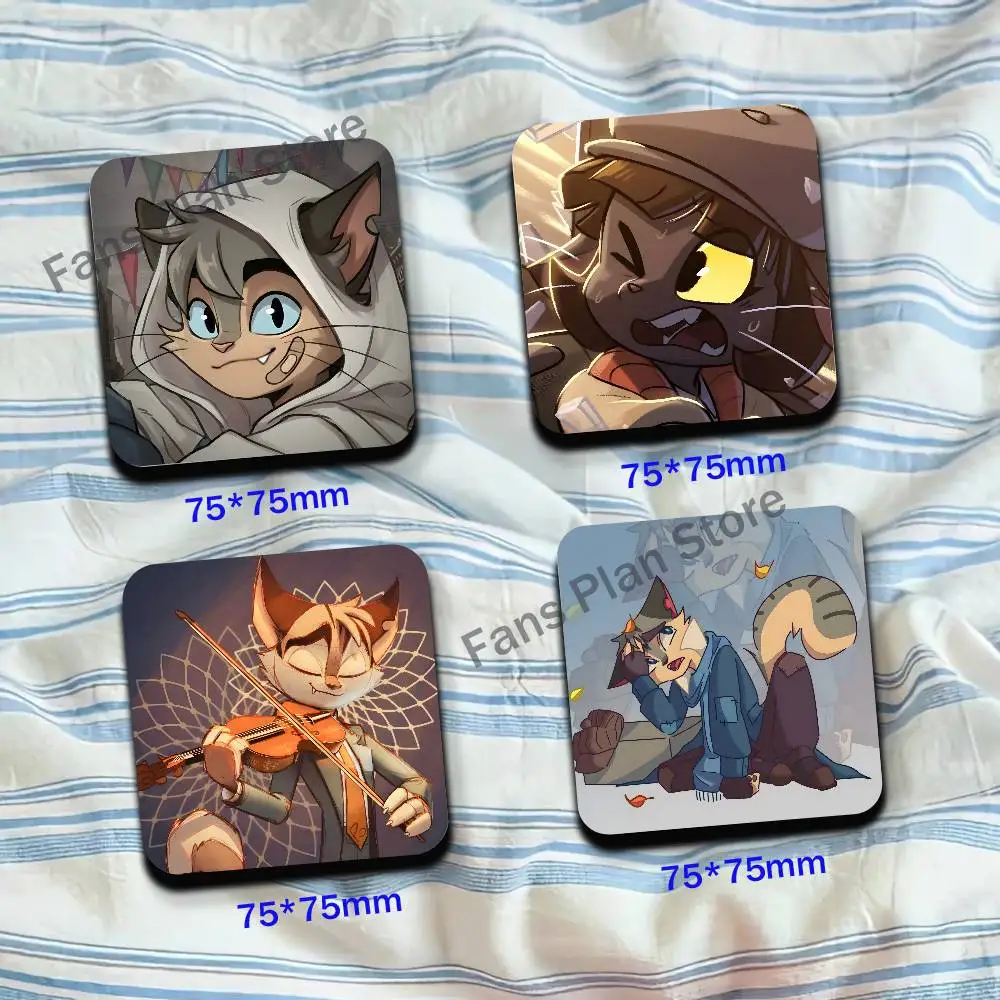 Cartoon L-Lack-adaisy Cute Cartoon Anime Refrigerator Magnets Soft Magnetic Heat Transfer Refrigerator Magnets Gift