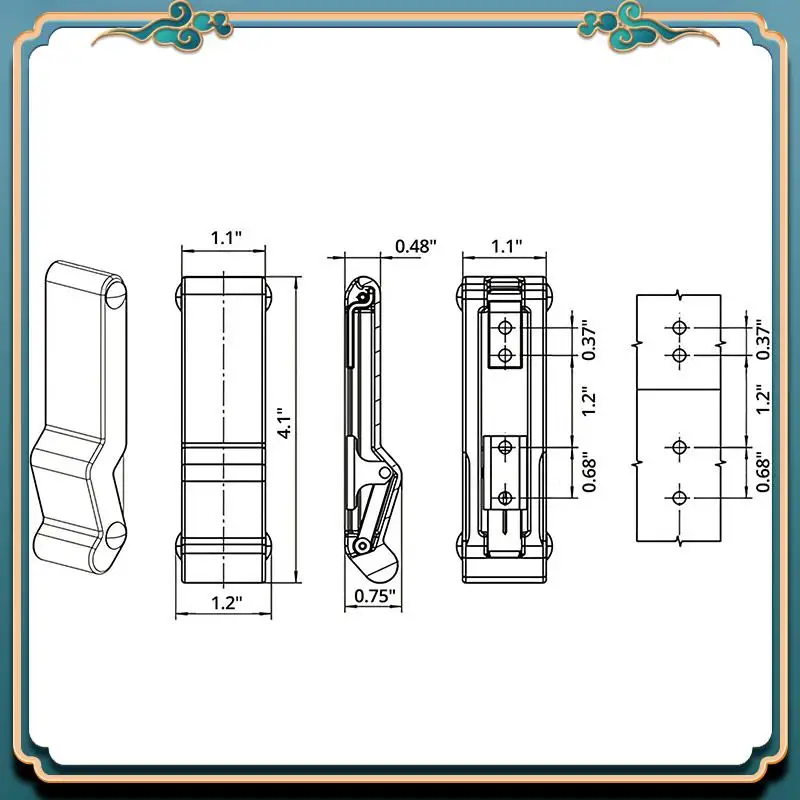 

Новейшая гибкая защелка из мягкой черной резины 4X для холодильника, лодочного отделения, грузового ящика для Polaris Sportsman 7081927