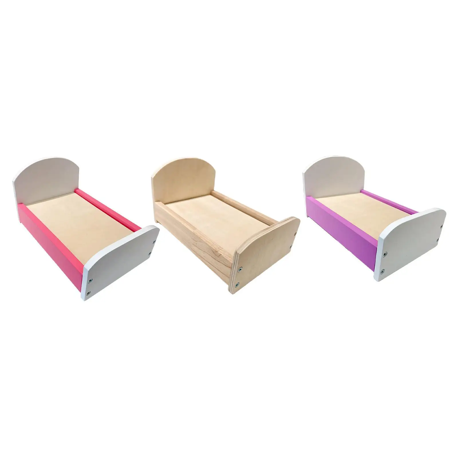 1/12 سرير دمية أثاث مصغر أنيق أنيق يمكنك صنعه بنفسك سرير مصغر لديوراما صور الدعائم اكسسوارات الديكور #2