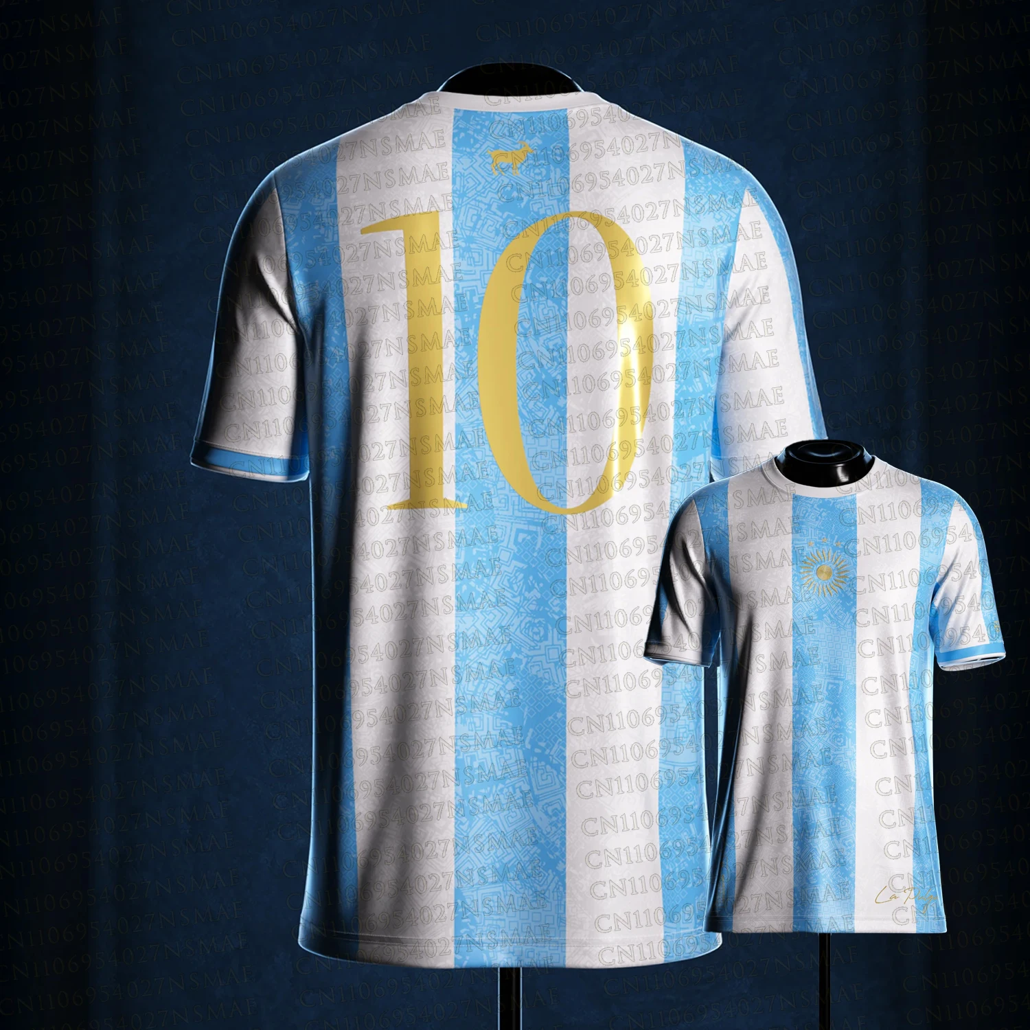 2026 La Pulga Messi Mens Training Soccer Shirt Short Sleeve The Argentinian #10 Breathable Quick-drying Uniform Football Jersey