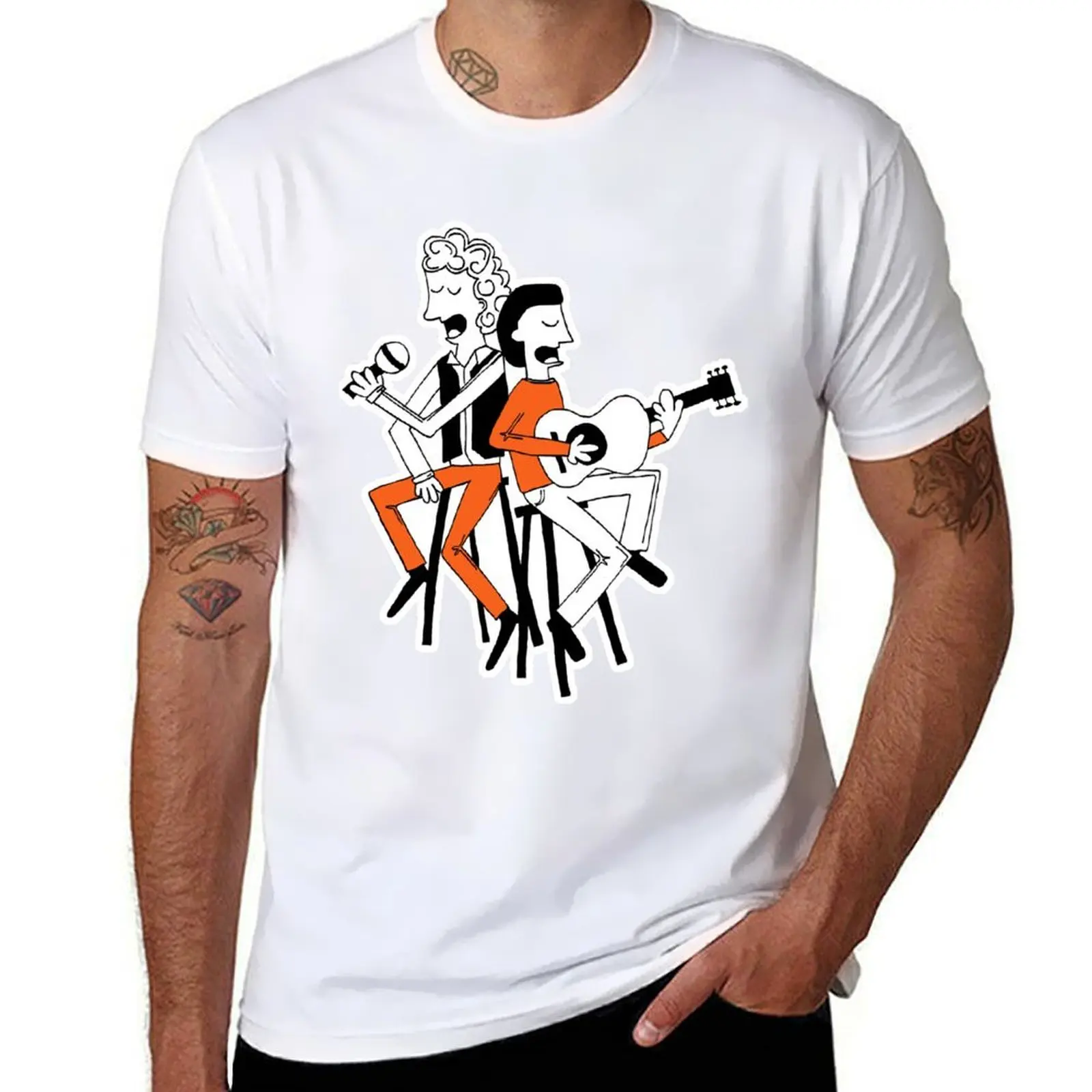 

Music Vintage Simon And Garfunkel Gift Music Fans T-Shirt t shirt man cotton t shirts for man pack white T-Shirt