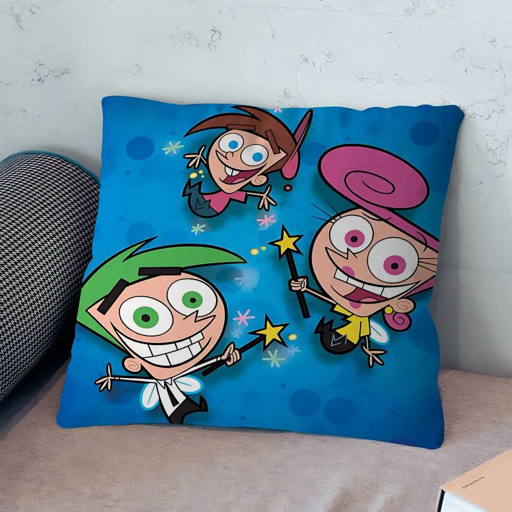 الكرتون F-Fairly O-OddParents وسادة الهدايا أثاث المكاتب المنزلية غرفة نوم أريكة غطاء وسادة السيارة 45x45cm
