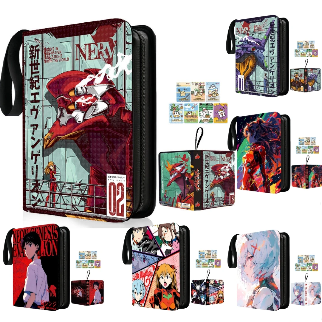 

Папка для карт Neon Genesis Evangelion Asuka Ayanami Rei, карманный держатель на молнии 400/900, карманный держатель для хранения карт TCG, подарок фанатам аниме