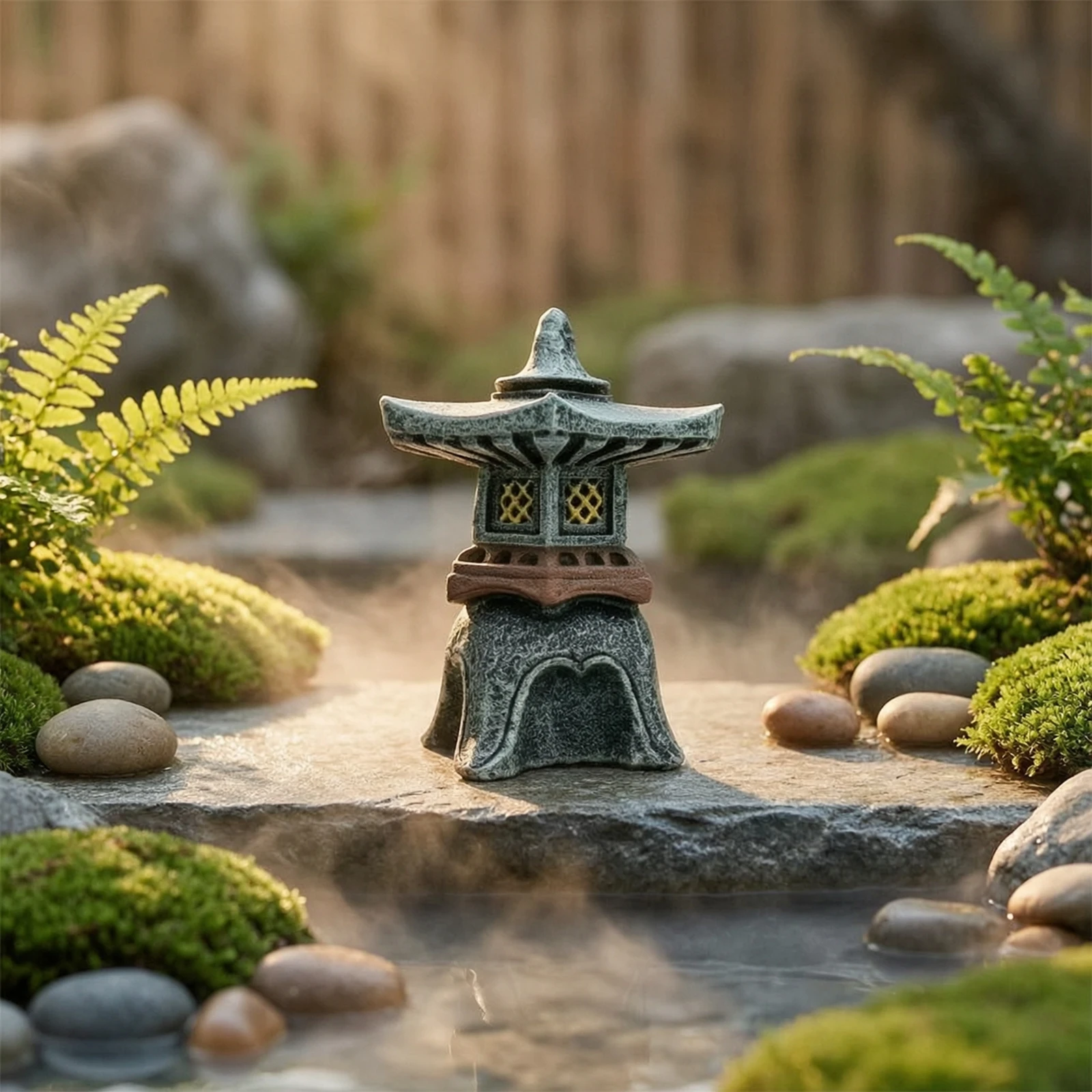 Miniature Structure Stone-Like Resin Ornament Aquarium Decoration Weathered Textured for Micro-Landscape, Foliage Garden