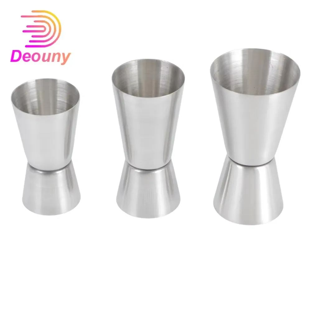 

DEOUNY 3Pcs/Set Stainless Steel Double Jigger Professional Bar Measuring Tool Home Bar Drink Measuring Cup Bartender Accessory