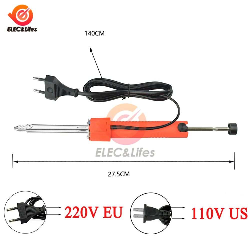 Aideepen220V 36W lutownica elektryczna, lutownica próżniowa, pompa rozlutownicy, żelazo W kolorze moro, losowa ue/usa, naprawa wtyczki, narzędzie