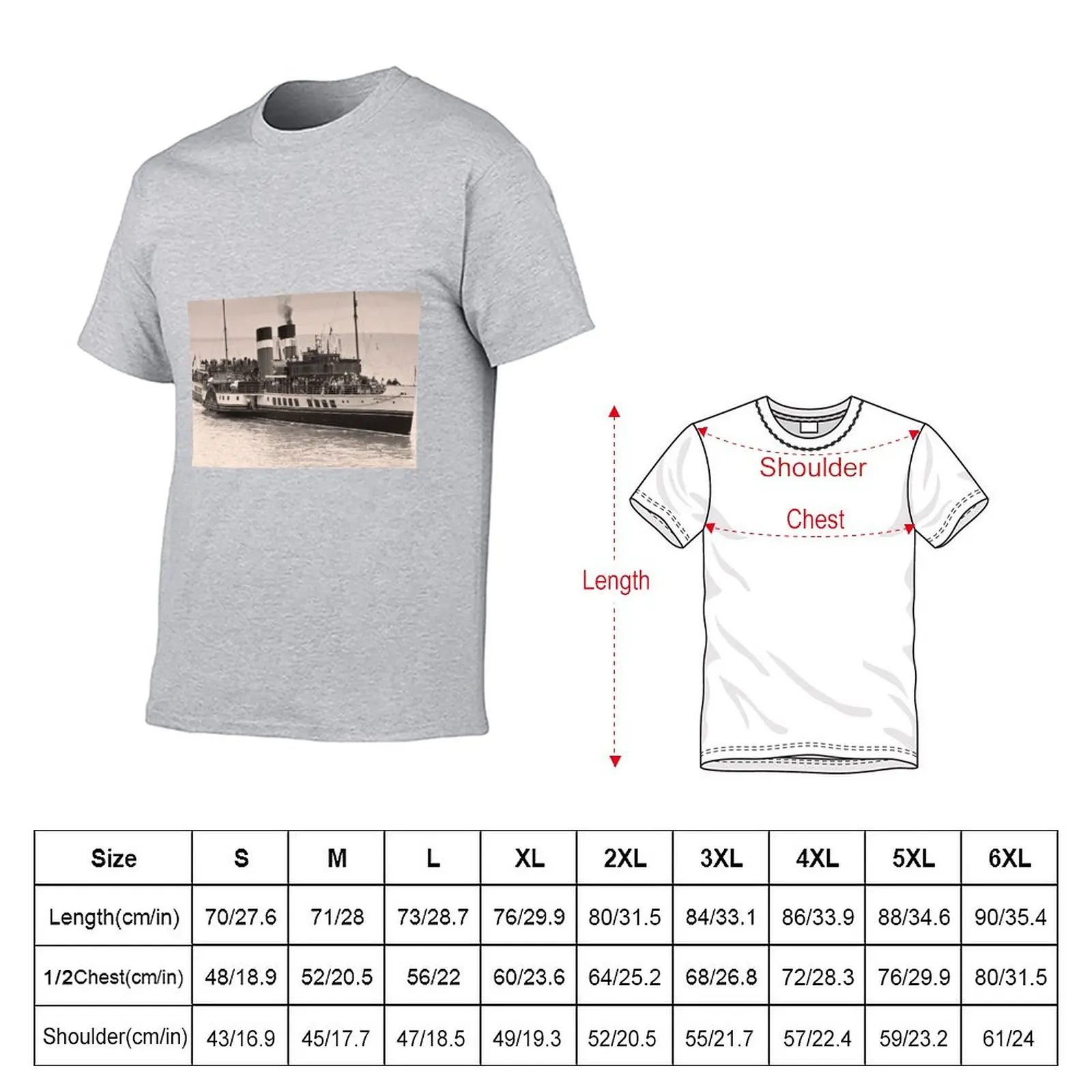 Waverley Paddle Steamer In Sepia T-Shirt funnys sweat shirt clothes for men