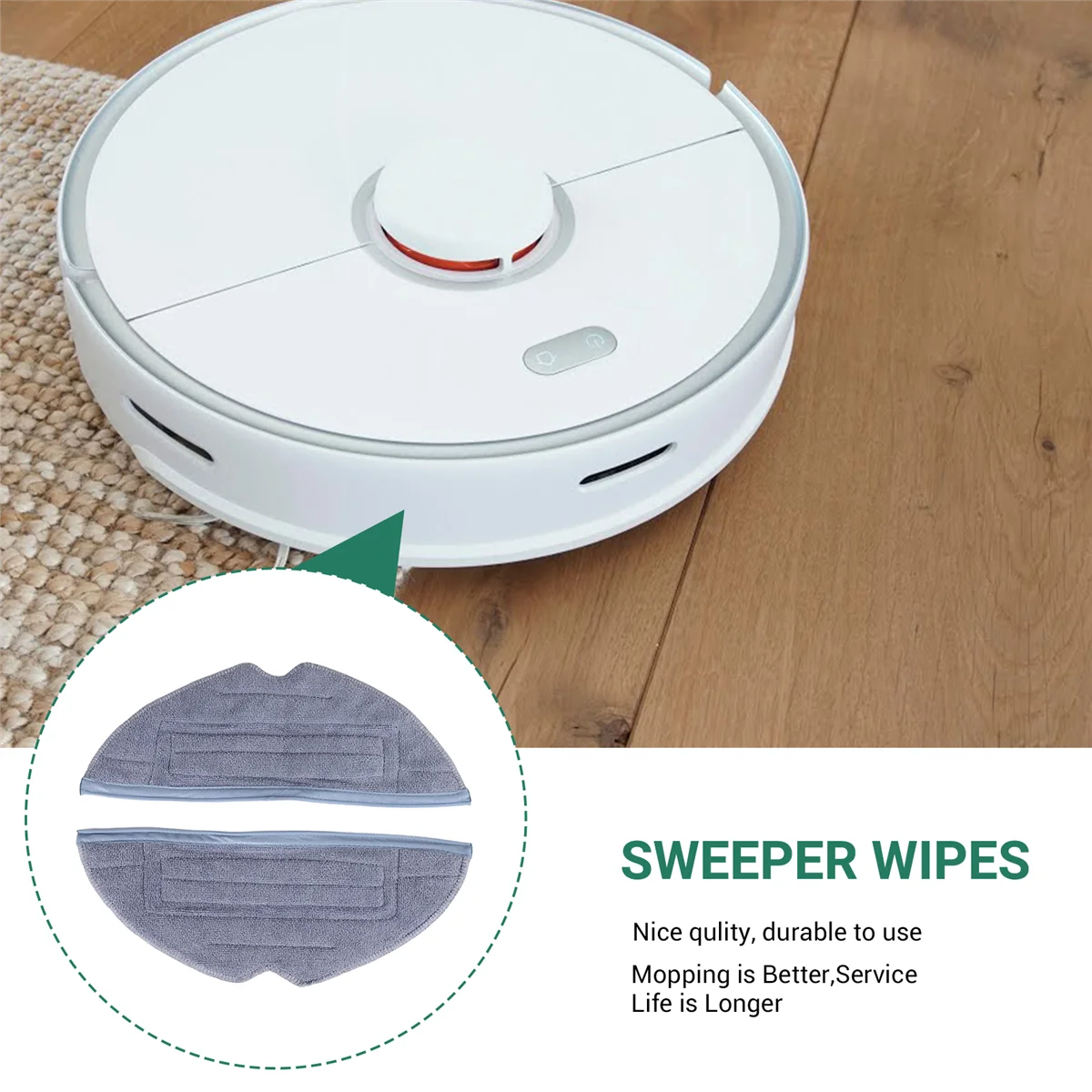 مكنسة مناديل مكونة من 5 قطع فرشاة جانبية من القماش الممسحة لـ T7 T7Plus S7 لملحقات المكنسة الكهربائية