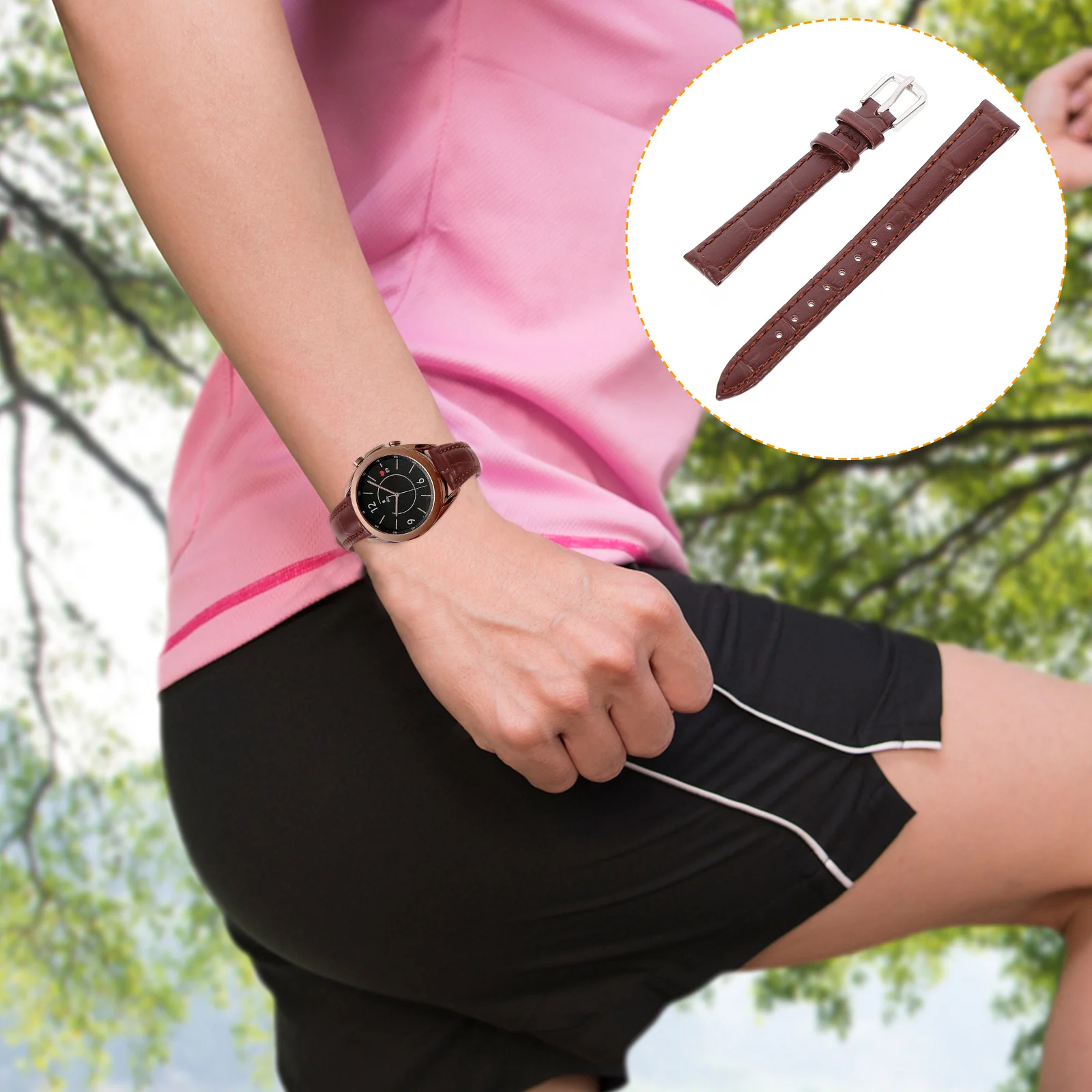 

1Pcs Classic Watch Strap Retro Durable Watch Band Comfortable Soft Adjustable Universal Replacement for Sports Workout