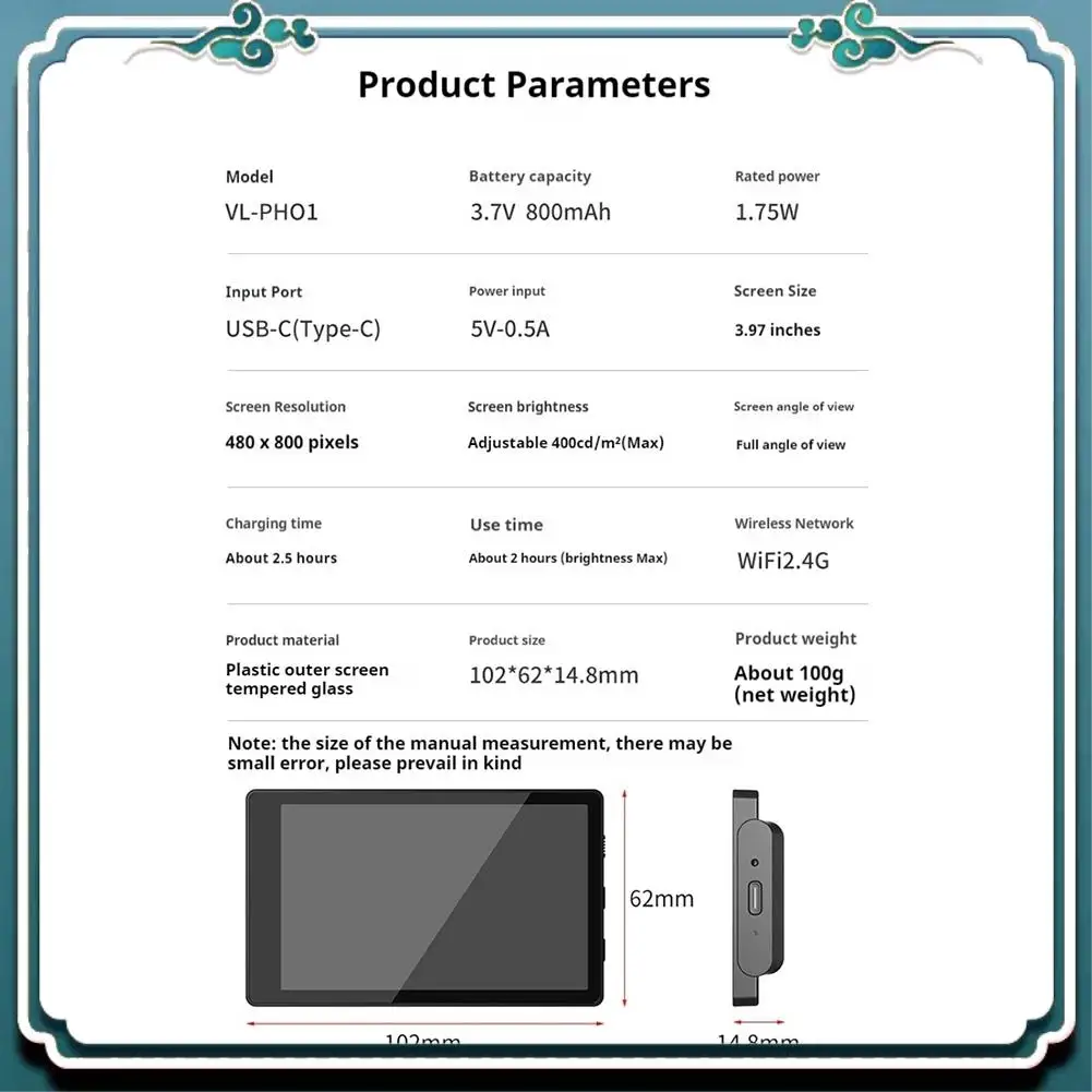 شاشة مراقبة سيلفي للهواتف الذكية سهلة الاستخدام، مغناطيسية باستخدام الكاميرا الخلفية للهاتف لمدونة الفيديو السيلفي والبث المباشر لهاتف Android Iphone #5