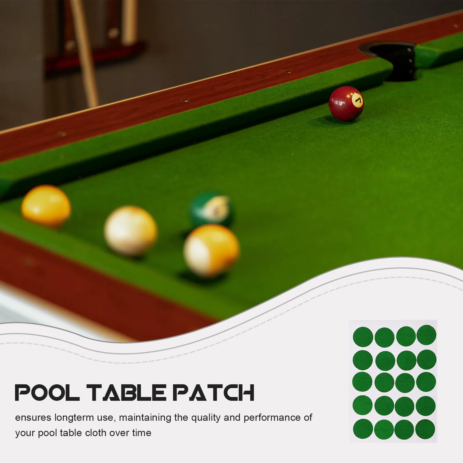Round Table Cloth Repair Patches – Dot Stickers for Pool, Billiards & Snooker Table Maintenance and Position Marking
