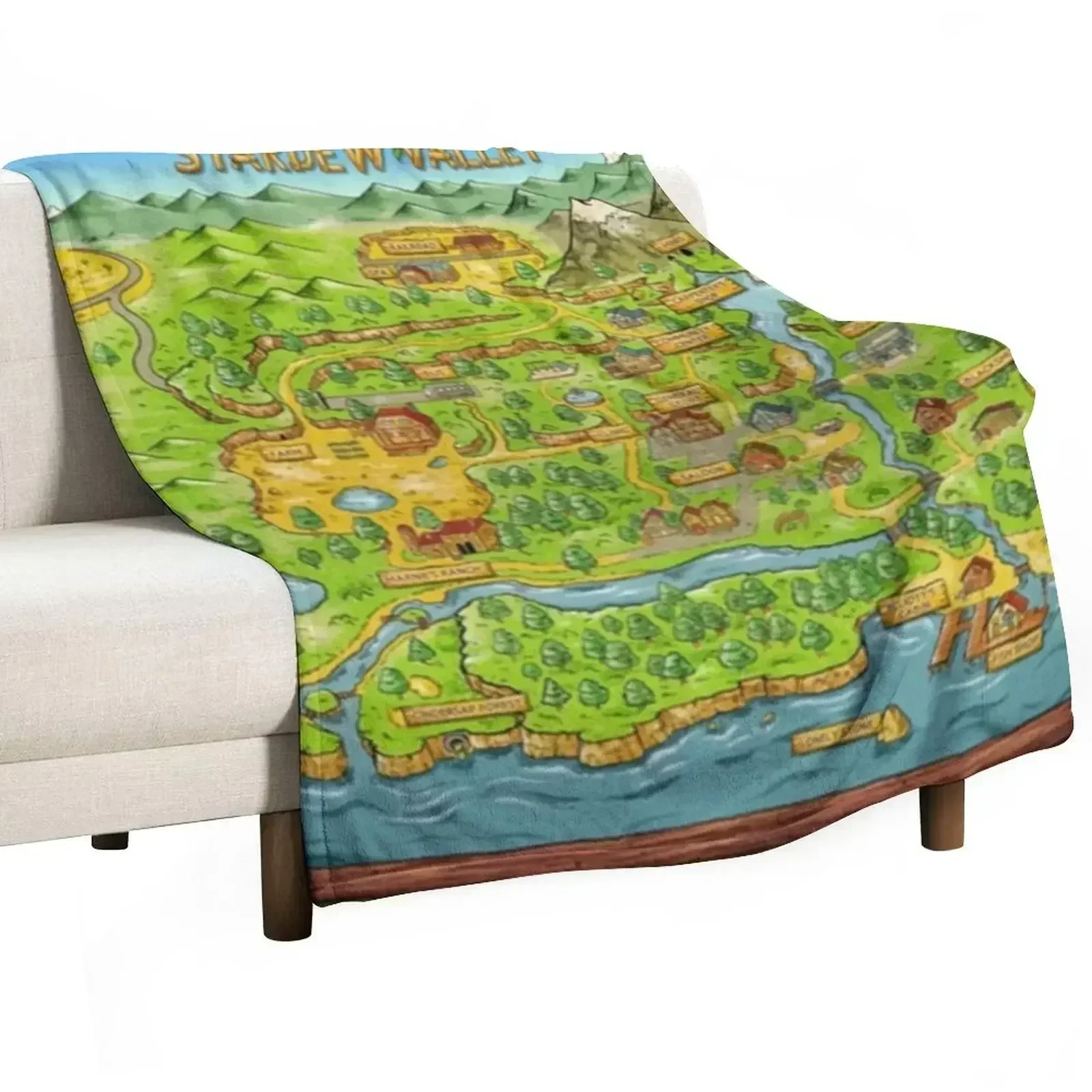 

Stardew Valley Map classic Throw Blanket for sofa Bed for winter Tourist Blankets