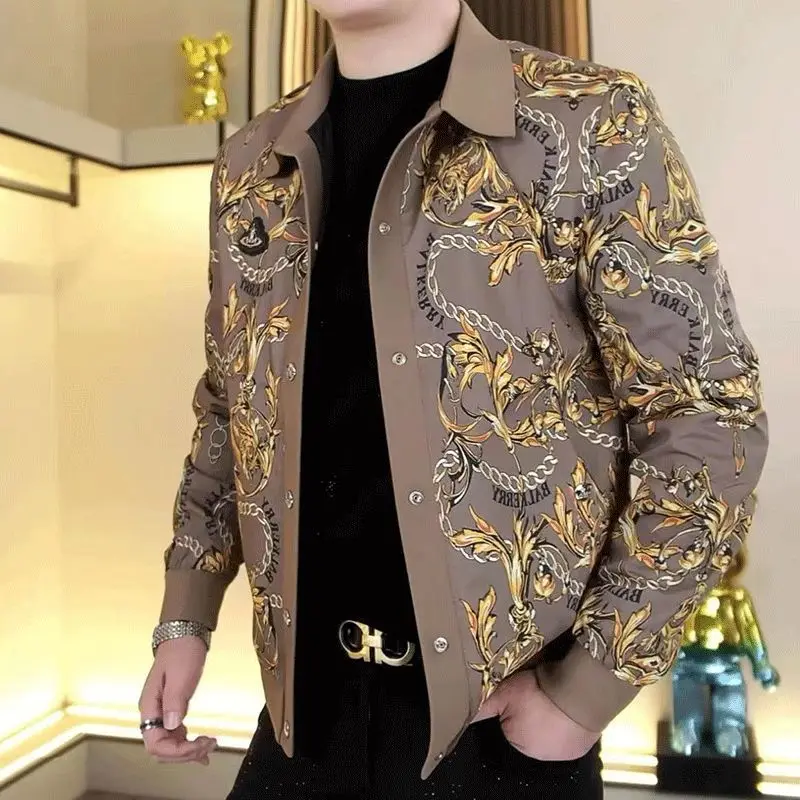 

Легкая роскошная мужская куртка, осенне-зимняя новинка, облегающая повседневная молодежная модная индивидуальная куртка, мужская