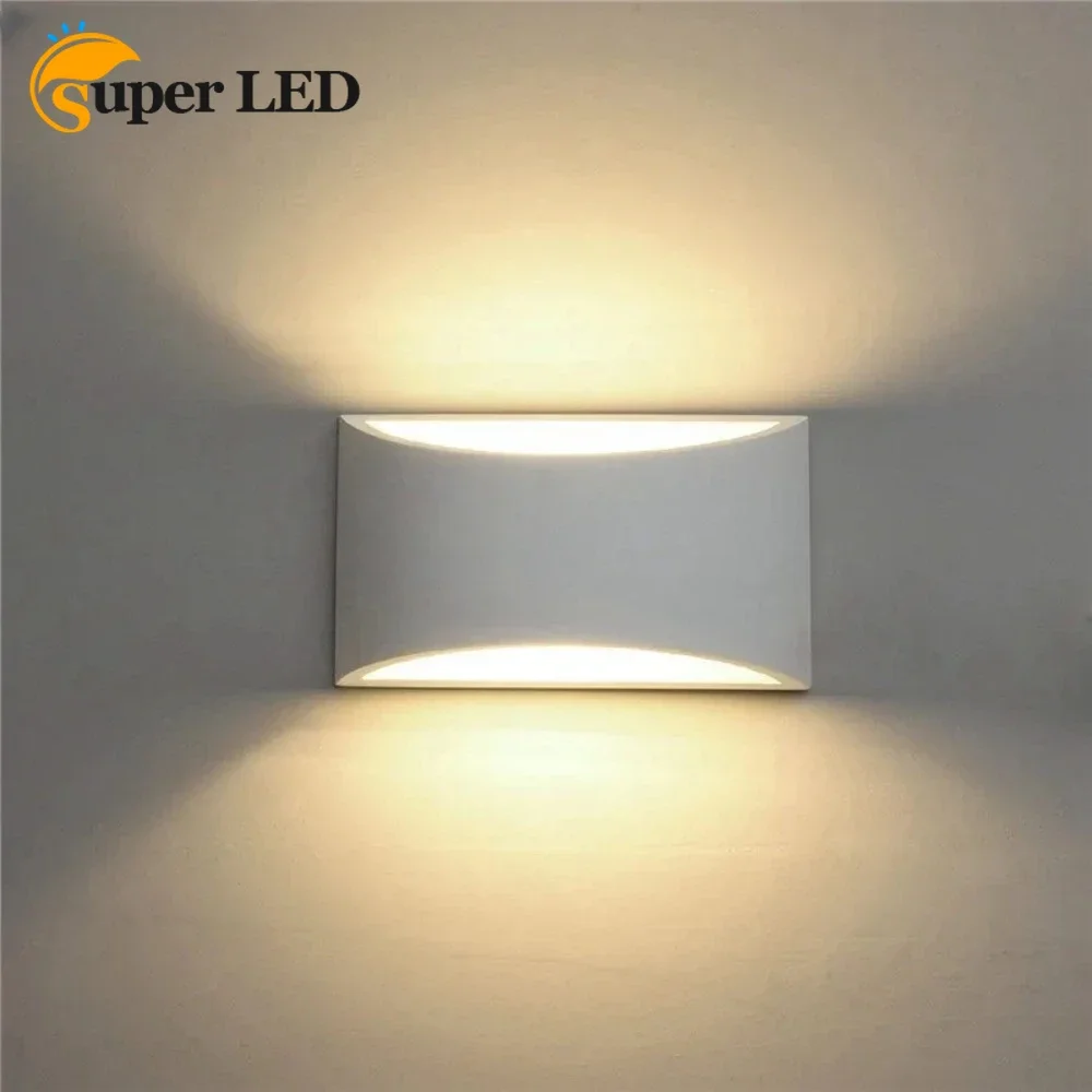 

5W LED Wall Lights Plaster Wall Sconce Light Fixture Up and Down Decor Wall Lighting Indoor Bedroom Living Room Light