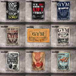 GYM Flag Message Slogan Exercise Fitness Decoration Poster Advertise Logo Outdoor Club Digital Printing Banner Brass Grommet